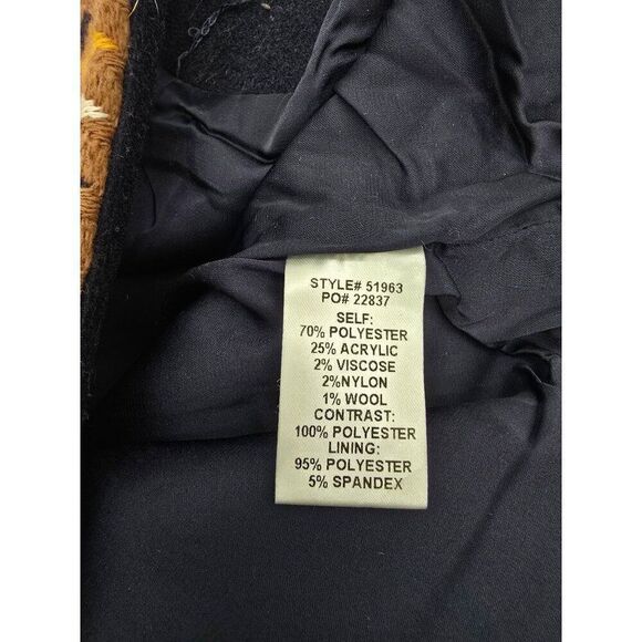 Skies Are Blue Womens Houndstooth Patterned Wool Blend Mini Skirt L academia - Picture 7 of 7